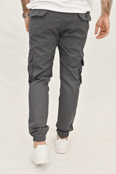 Stretchable Cotton Cargo - Dark Grey - Drizzle.pk